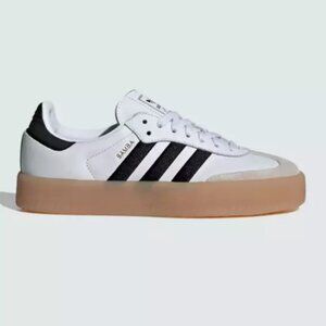 Adidas Women's Sambae OG Leather Shoes "White/Black/Gum" - Expeditedship